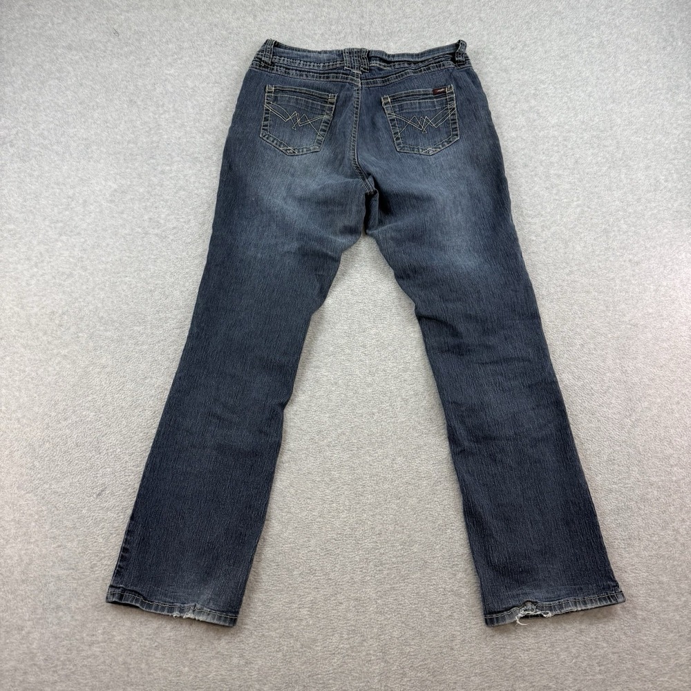 Angels Jeans Women Size 12 Blue Bootcut Denim‎ Pants Stretch Boot Flared Y2k 00s